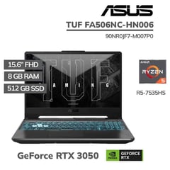 LAPTOP GAMER TUF A15 RYZEN 5-7535HS 8GB 512GB SSD T. VIDEO RTX 3050 4GB 15.6 FHD 144HZ