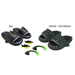 GENERICO - SANDALIAS TIBURON LUMINOSO + 2 ACCESORIO - NEGRO