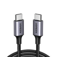 UGREEN - Cable de carga USB-C a USB-C de 60 W (trenzado) - NEGRO GRIS