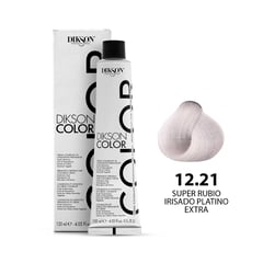 DIKSON - TINTE PARA CABELLO COLOR SUPER RUBIO IRISADO PLATINO EXTRA 12.21 PROFESSIONAL