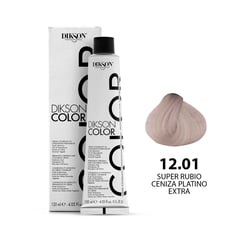 DIKSON - TINTE PARA CABELLO COLOR SUPER RUBIO CENIZA PLATINO EXTRA 12.01 PROFESSIONAL