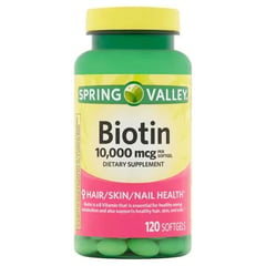 SPRING VALLEY - Biotina De 10,000 Mcg De 120 Softgels