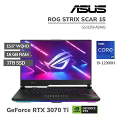 LAPTOP GAMER ROG STRIX SCAR 15 G533ZW AS94Q CI9-12900H 16GB 1TB RTX3070TI 8GB 15.6" WQHD 240HZ