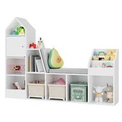 GENERICO - Estante Organizador Acolchonado Infantil Halita Blanco Petrox Home