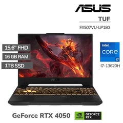 LAPTOP GAMER TUF FX507VU-LP180 I7-13620H 16GB 1TB SSD T. VIDEO RTX 4050 6GB 15.6 FHD 144HZ