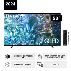 SAMSUNG - TELEVISOR 50" QN50Q60DAGXPE QLED SMART TV 4K COLOR NEGRO 2024 CONTROL SOLAR