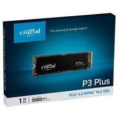 CRUCIAL - Disco Sólido P3 Plus 1TB PCIe 4.0 3D NAND NVMe M.2 SSD GEN4