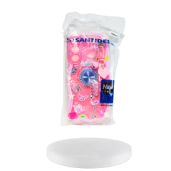 GENERICO - Case Diseño + Llavero Mariposa + Aro + Mica Vidrio Samsung A54 5G Rosa