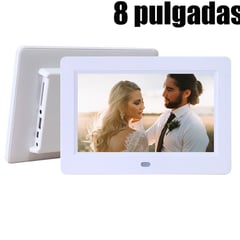 SHARGE - Marcos digitales Multifuncional 8 pulgadas 16GB MP4 Blanco