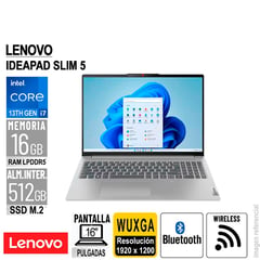 LENOVO - LAPTOP IDEAPAD SLIM 5 16" CORE I7-13620H RAM 16GB-LPDDR5 512GB-SSD SIN SISTEMA OPERATIVO