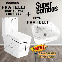 FRATELLI - INODORO MINIMALISTA ONE PIECE 2328MBL + BOWL