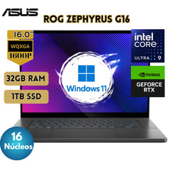 Laptop Rog ZEPHYRUS G16, 16" 2.5K WQXGA Core Ultra 9 185H 32GB RAM 1TB SSD RTX 4070 8GB Win11