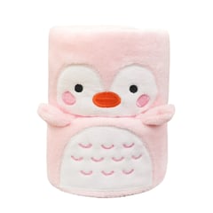 GENERICO - Manta polar para niños diseño Pingüino Rosa