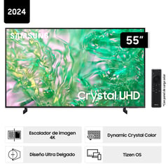 SAMSUNG - Televisor 55 Crystal UHD Tizen Os Smart UN55DU8000GXPE