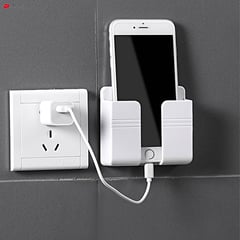 GENERICO - Soporte de Celular con Adhesivo para Pared - Blanco