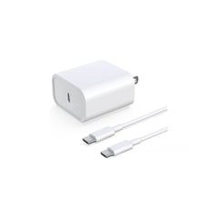 GENERICO - Combo Cubo 20W y Cable Tipo C a C para iPhone 15-16