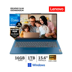 LENOVO - Laptop IdeaPad Slim 3 15IRH8 i7-13620H 16Gb Ram/ 1Tb SSD/ 15.6 FHD/ W11/ 83EM00ADLM