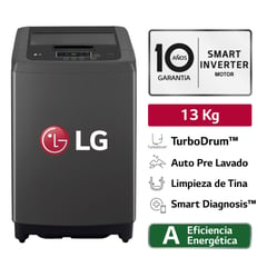 LG - Lavadora WT13BPBK 13kg Smart Motion Carga Superior Negro Claro