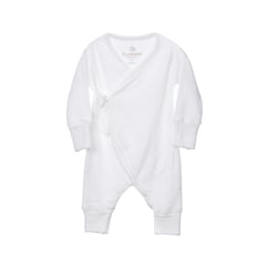 ECOBEBE - Enterizo Bebé Kimono Pointelle Ecowhite - 100 Algodón Orgánico