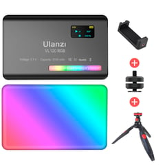 ULANZI - Luz Led Rgb VL120 Clip WT-31M Filtro Trípode Video Fotografía