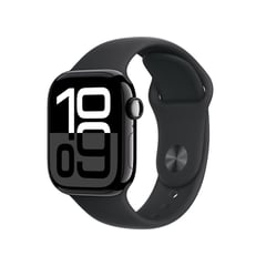 APPLE - Watch Series 10 46mm GPS Sport Band - Jet Black