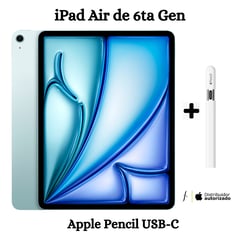 APPLE - IPAD AIR 11”  2024 6TA GEN 256GB WIFI - BLUE + PENCIL USB-C (ORIGINAL)