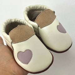 TINY MOCS - ZAPATO PIBE PARA NIÑA BEBE RESPETUOSOS MIX CREMA