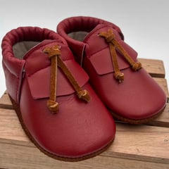 TINY MOCS - ZAPATO FLEXIBLE PARA NIÑO NIÑA RESPETUOSOS ROJO