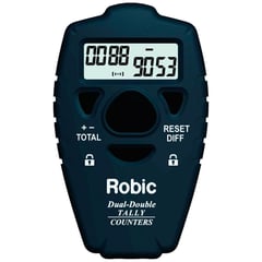 ROBIC - Contador M467 Dual con Tono Vueltas Personas y más - Negro