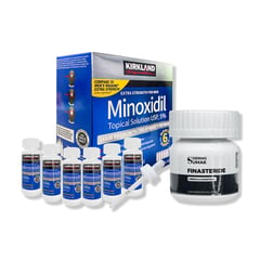 GENERICO - 6 Minoxidil Líquido Kirkland + Finasteride 1mg x 60 Cápsulas