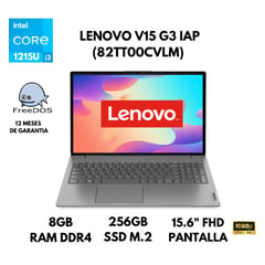 LENOVO - LAPTOP V15 G3 IAP CORE I3-1215U 8GB RAM DDR4 256GB SSD 156 FHD FREEDOS