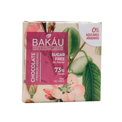 BAKAU - Chocolate Sin Azúcar Bakáu 73% Cacao Monk Fruit x 25g