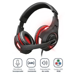 TRANYOO - Audífonos Gamer con Luz led + MICRÓFONO PARA PC PS4 Auricular