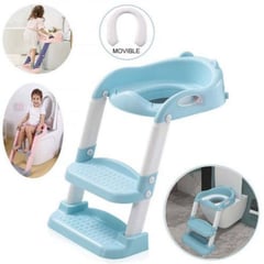 DOUX BEBE - Asiento Entrenamiento Para Niños con Escalera CELESTE