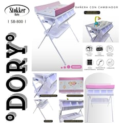 STOKKER BABY - BAÑERA CAMBIADOR DORY CON COJIN Y REGADORA