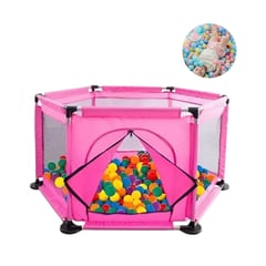 GENERICO - Corral Infantil Hexagonal De Juegos +100Pelotas Para Niña