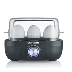 SEVEN - Hervidor de huevos Severin negro con perilla EK 3166