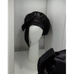 GENERICO - GORRO PARA DORMIR DE SEDA NEGRO SIN ELASTICO