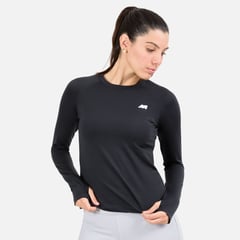 NEW ATHLETIC - Polo Ml Angie Negro Mujer