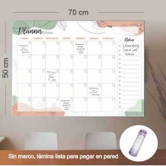 GENERICO - Planner Pizarra Adhesivo 50x70 cm- Floral1