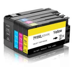 HP - Cartucho 711 IMPRESORA T120 T130 T520 T530Tinta 711XL Cz133a X 4 COLOR