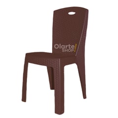 GENERICO - SILLA MARINERA RATAN COLOR CAFE BMPLAST