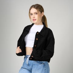 LIBAAX - CASACA CROP DENIM OVERSIZE