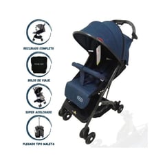 POWER ACOUSTIK - Coche para Bebé Maleta Aluminum «AVANTI» Blue