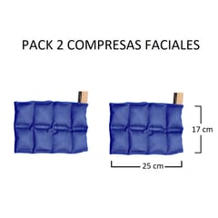 GENERICO - Pack 2 Compresas Semillas Azul Facial