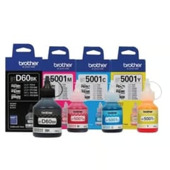 BROTHER - KIT de 4 Tintas Btd60bk / Bt5001c / Bt5001m / Bt5001y