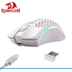 REDRAGON - Mouse Gamer STORM PRO M808-KS Wireless WHITE