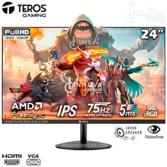 TEROS GAMING - Monitor Teros TE-2414S 238″ IPS 1920×1080 Full HD HDMI VGA SPEAKER