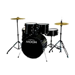 MOON - Bateria Acústica JBP1601A - Negro con Aros Negros