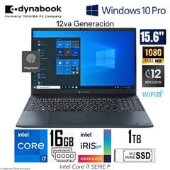 TOSHIBA - Laptop Dynabook Tecra A 50K Intel Core i7 1260P 16GB RAM 1TB SSD Win 10 Pro - PML20U-139011